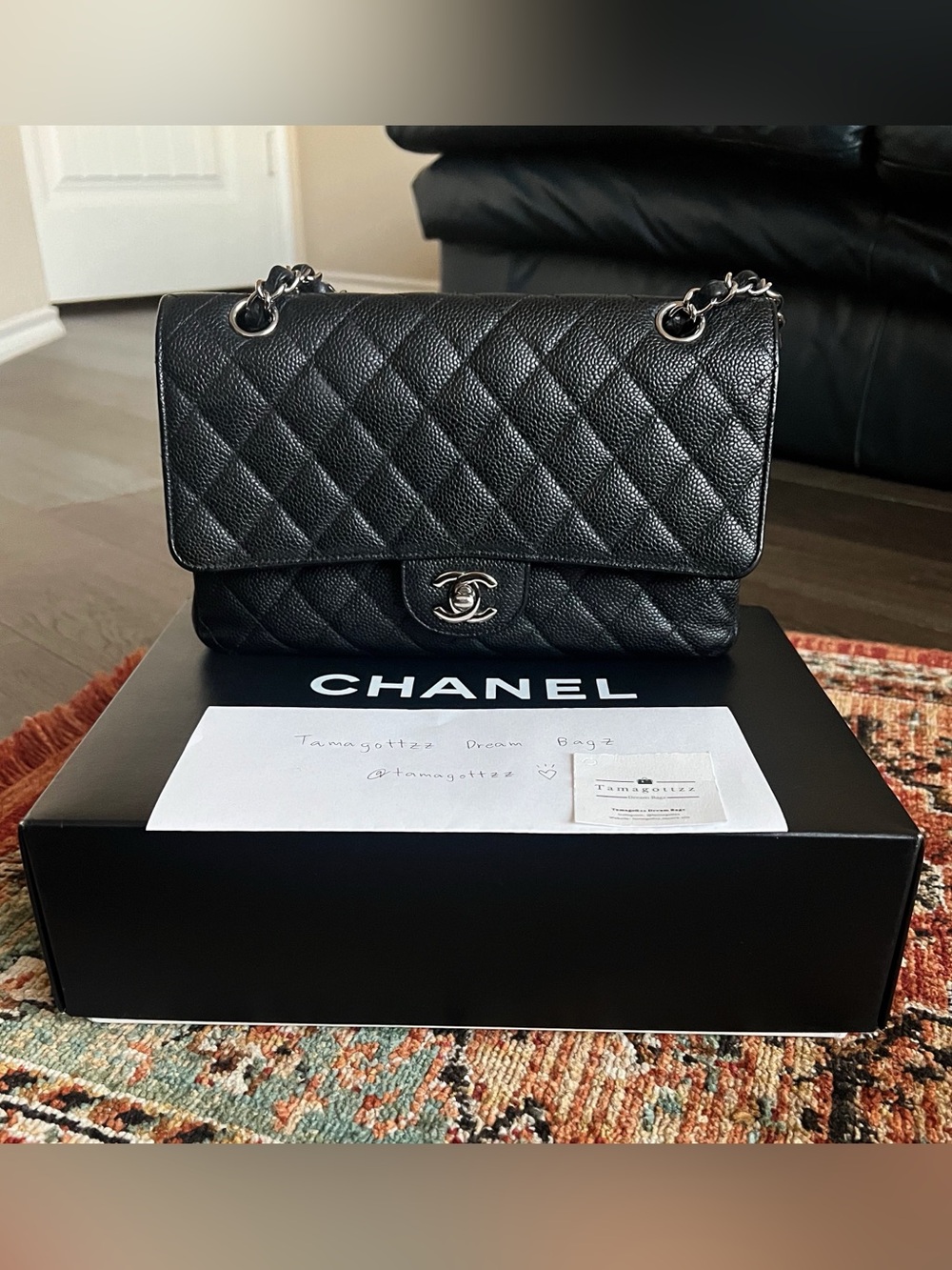 Chanel Classic Medium Caviar Double Flap Bag - Picture 3 of 10